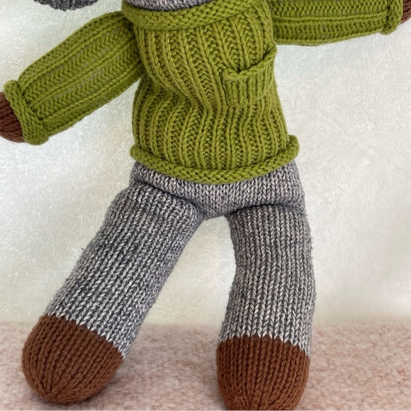 Blabla 13” Hercule Knit Elephant Plush Toy Doll Green Sweater - Picture 8 of 11